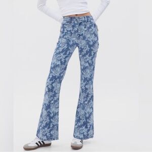 NWT Love Shack Fancy x Gap, High Rise Floral ‘70s Flare Jeans, 28/6R